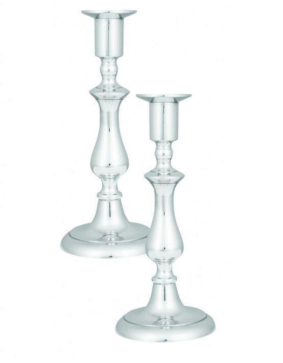 Elegant 8-inch My Store candlestick pair in classic design for ambient dining decor