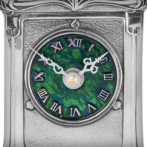 Archibald Knox Clock 47 in British pewter with Celtic design accents