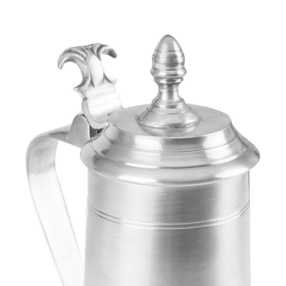 Bavarian 1L flat lid beer stein in ceramic with intricate designs, by My Store