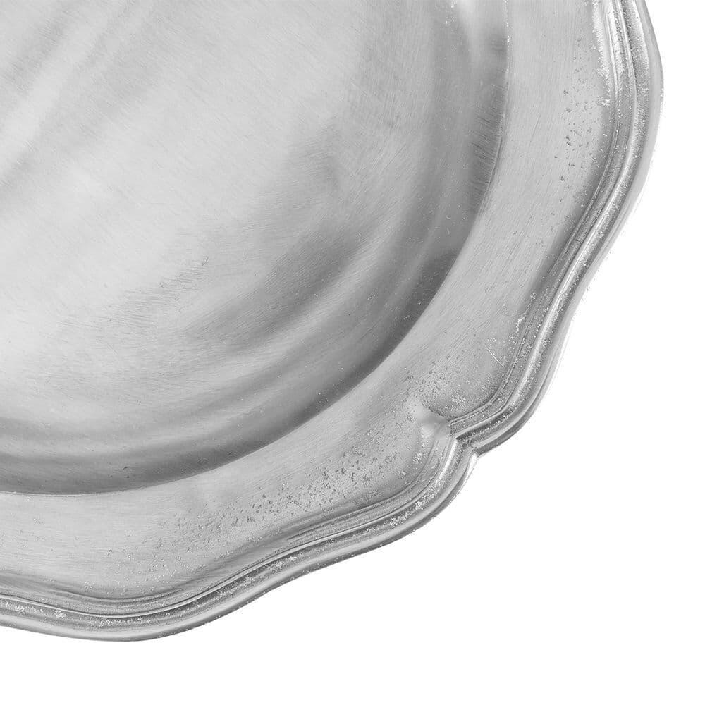 Bavarian 11-inch single wave edge plate in white with blue floral design, perfect for collectors and entertaining.