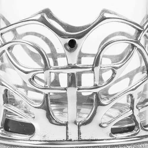 Luxury enamelled whisky tumbler in elegant design by My Store, available for engraving