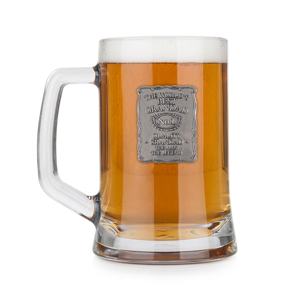 Personalised Pint Tankard with Pewter Label - 11 Designs Available