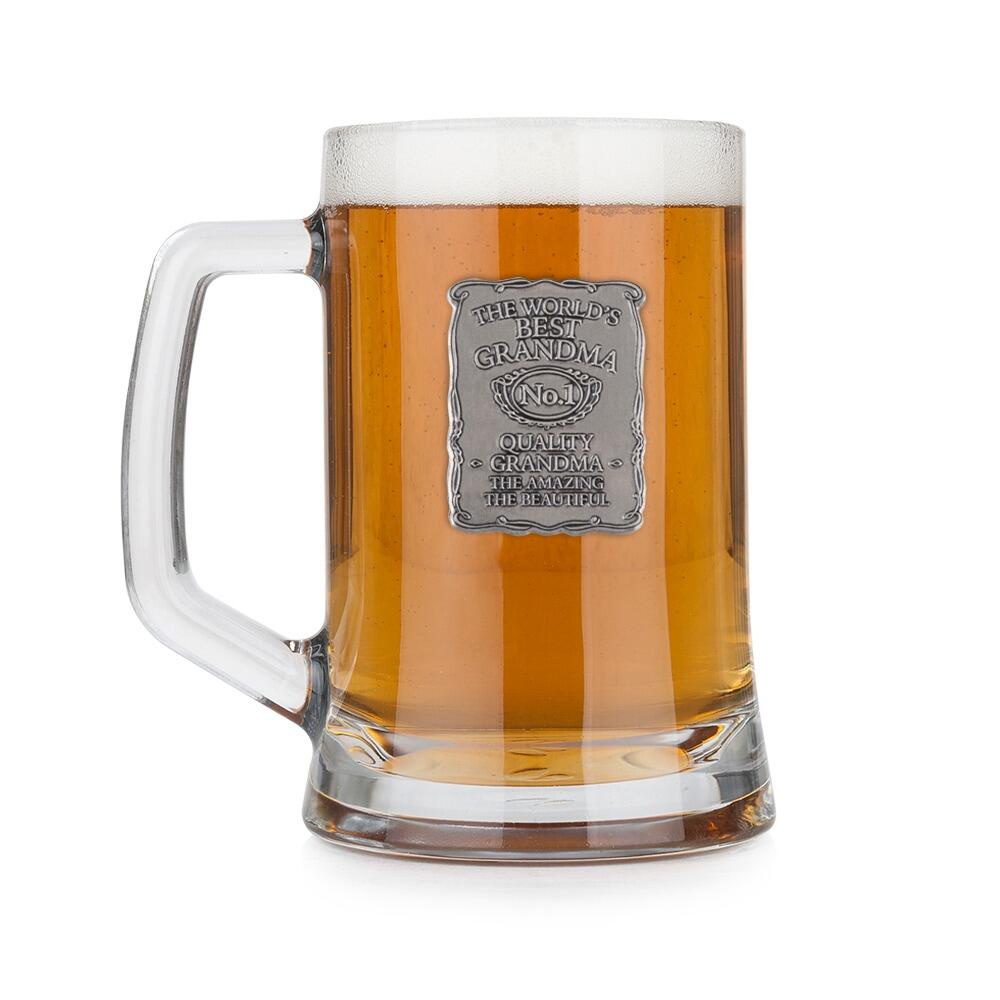 Personalised Pint Tankard with Pewter Label - 11 Designs Available