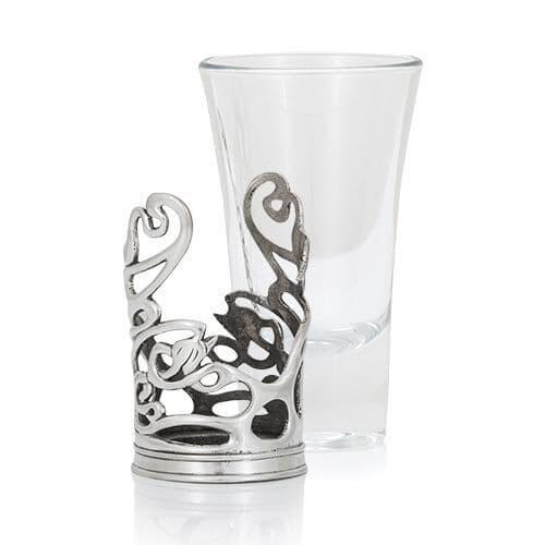 Porte-verre à shot en étain