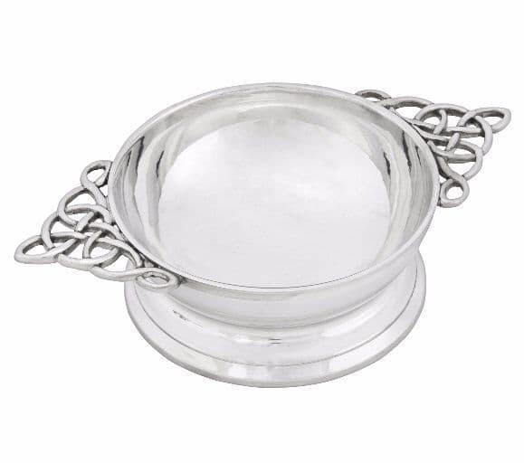 Plain Quaich Bowl with Celtic Knot Handle