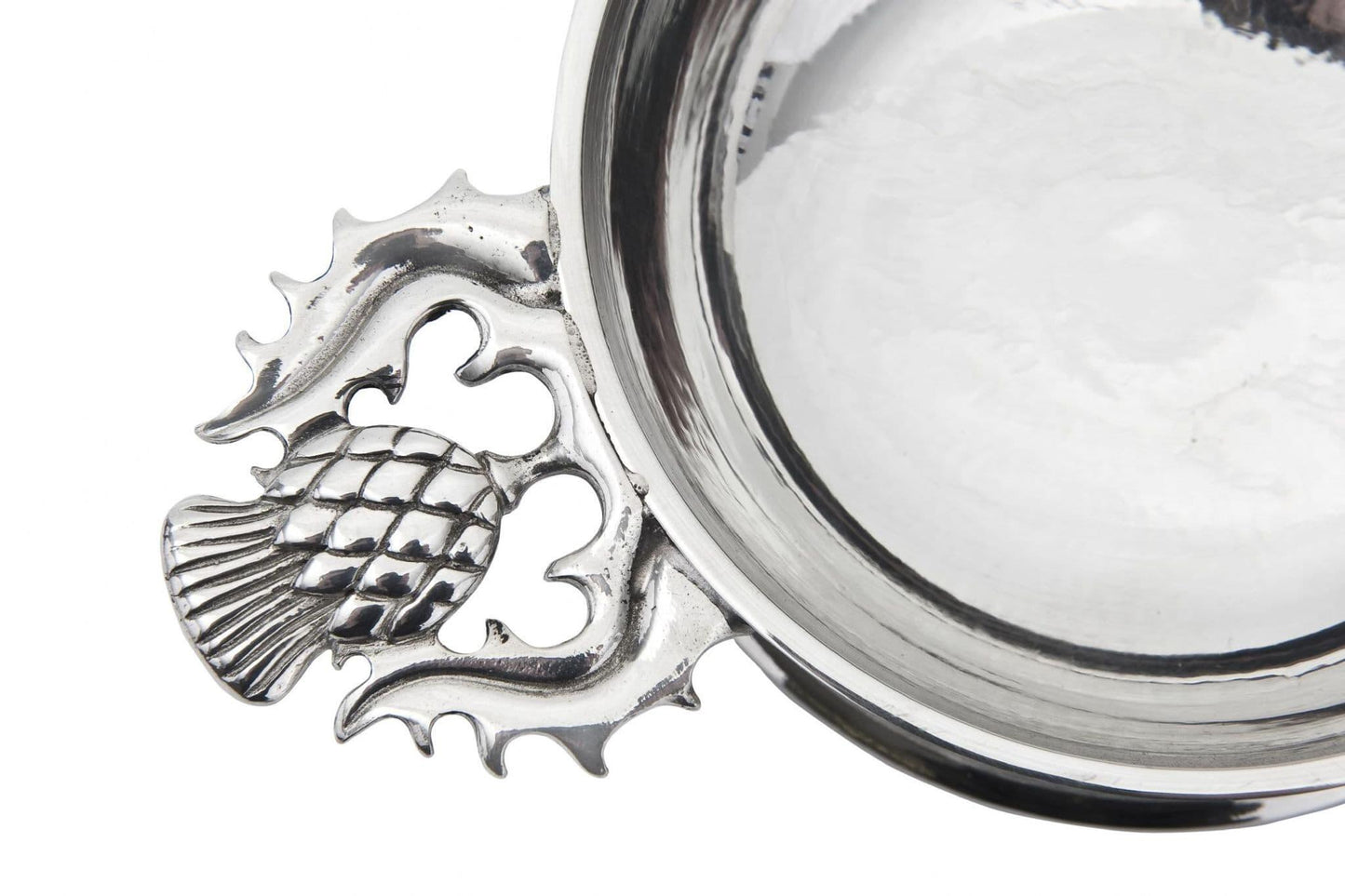 Plain Quaich Bowl with Thistle Handle