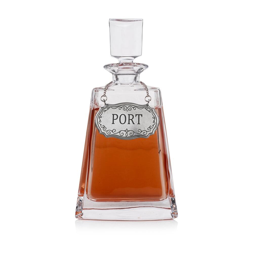 Luxury Decanter with Handmade Pewter Label - Customisable for Spirits