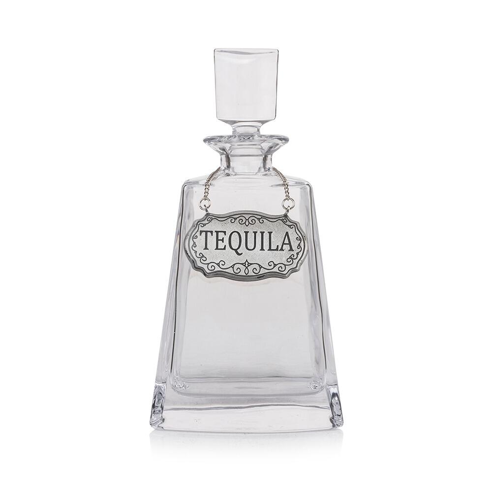 Luxury Decanter with Handmade Pewter Label - Customisable for Spirits