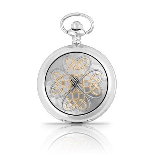 Zweifarbige Liebes-Knoten Taschenuhr