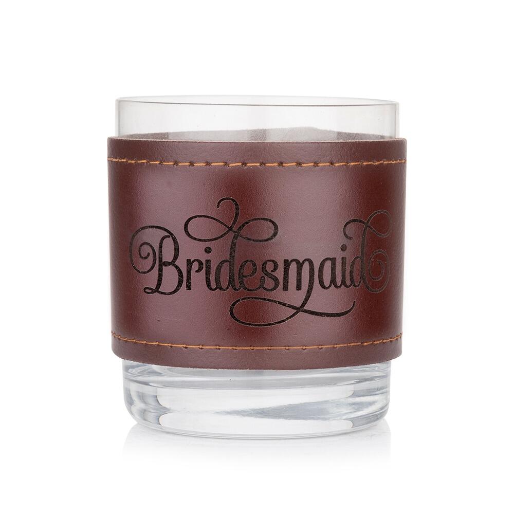 Gobelet en Cristal avec Cuir "Demoiselle d'Honneur"