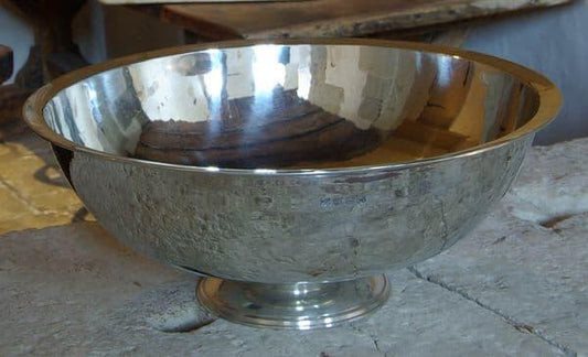 14-inch footed pewter serving bowl with elegant British craftsmanship by My Store