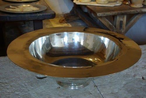 19-inch bronze footed bowl with antique-style design, replica from Hampton Court Palace by My Store