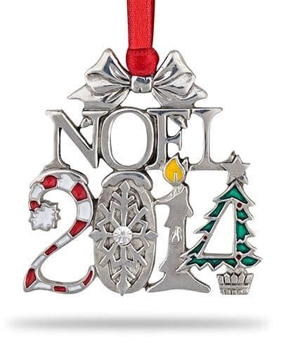 2014 limited edition handcrafted English pewter Christmas ornament in antique style