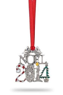 2014 limited edition handcrafted English pewter Christmas ornament with antique style design