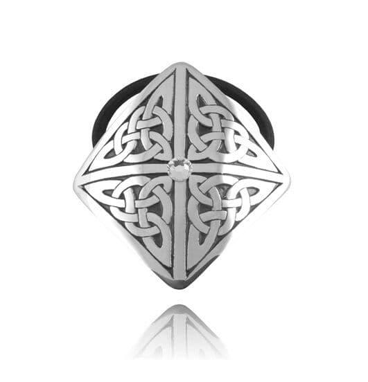 Celtic hair bobble in 4-part knot design, crafted from British pewter by My Store