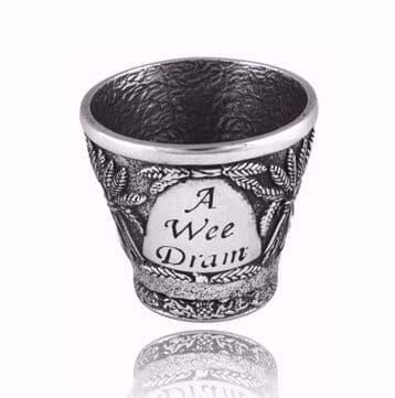 Artisan British pewter dram cup with a polished finish from My Store
