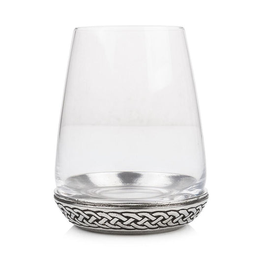 Engraved Celtic design tumbler in stainless steel by My Store, perfect for drinks and barware.