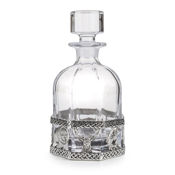 Scottish Pewter Glass Decanter 600ml