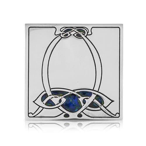 Art Nouveau pewter box with intricate Celtic designs by My Store, featuring a polished finish.