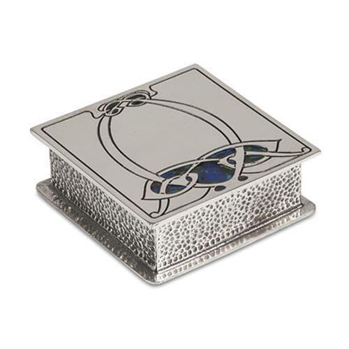 Art Nouveau pewter box with intricate Celtic Revival design by My Store