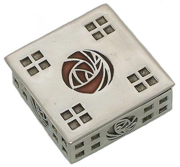 Decorative pewter box with Celtic design by My Store, featuring intricate Arts and Crafts detailing.