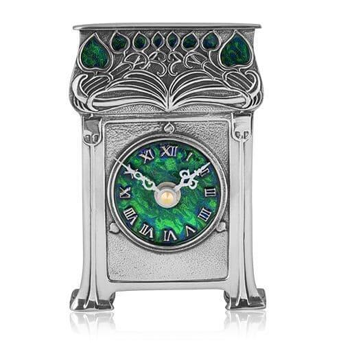 Archibald Knox Clock 47 in British pewter with Celtic design accents