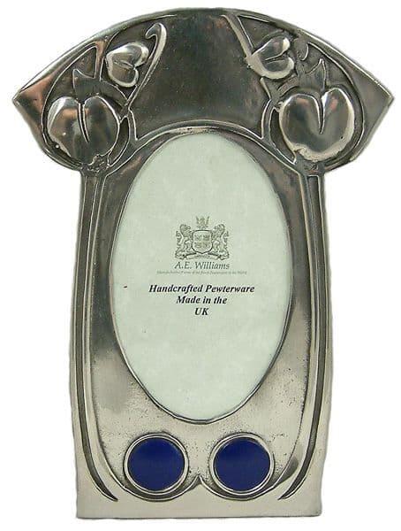 Art Nouveau style Archibald Knox photo frame in intricate Celtic design, featuring a bronze finish.