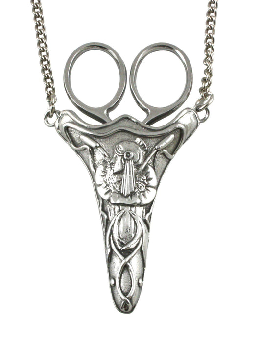Chatelaine Art Nouveau en Étain