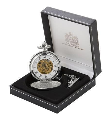 Classic mechanical pocket watch with aviation design, 17 jewels, by My Store, celebrating the Battle of Britain.