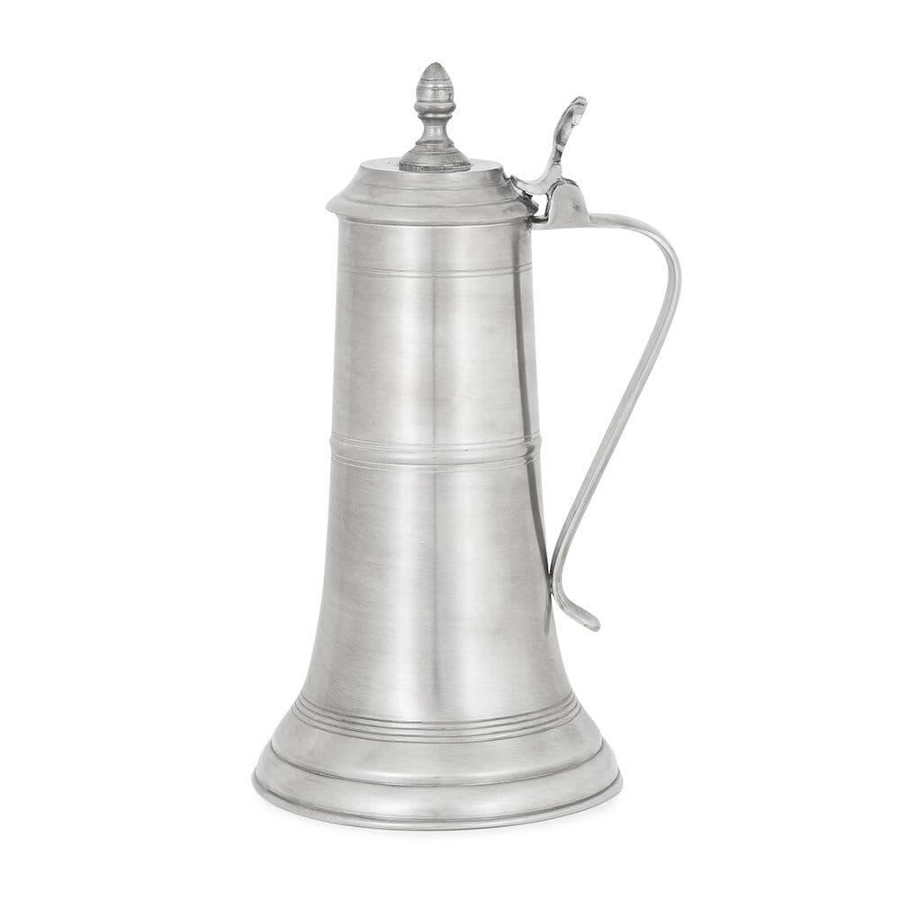 Bavarian 1L flat lid beer stein in ceramic with intricate designs, by My Store