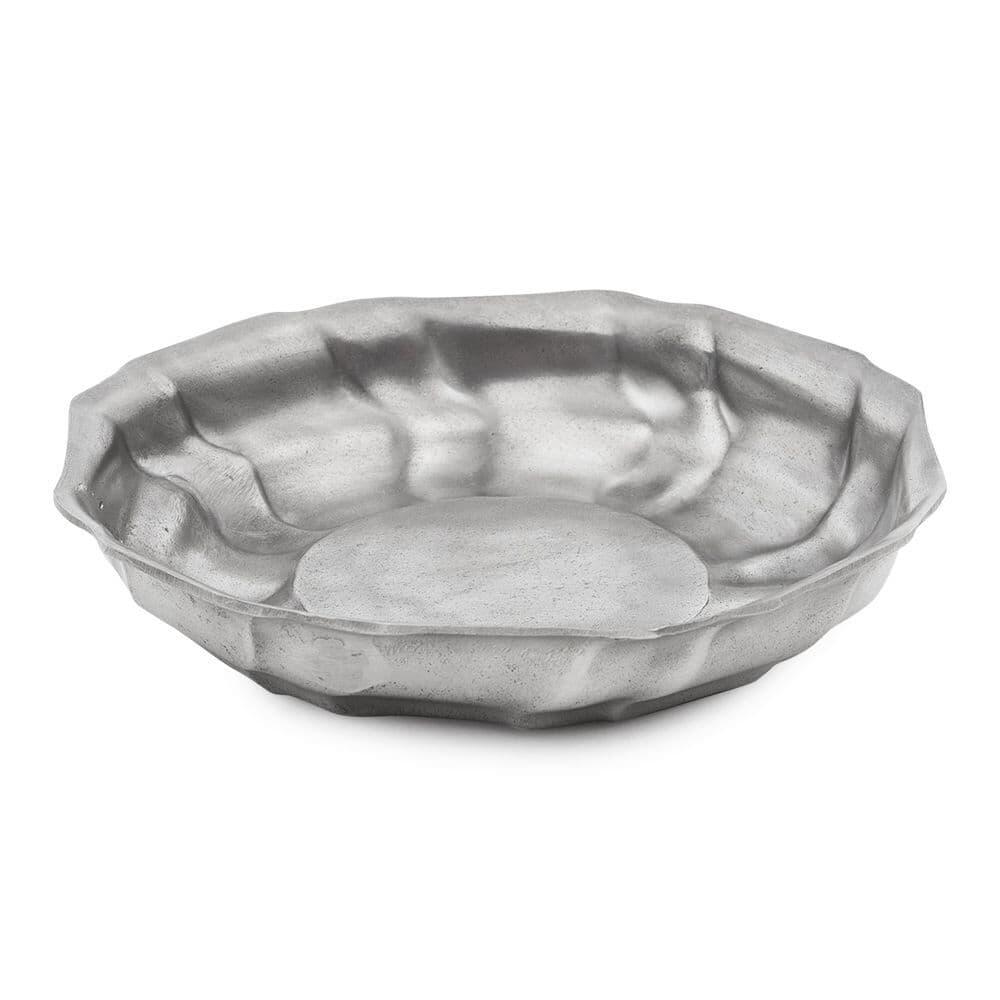 Bavarian scalloped 8-inch bowl in white porcelain, perfect for decorative entertaining