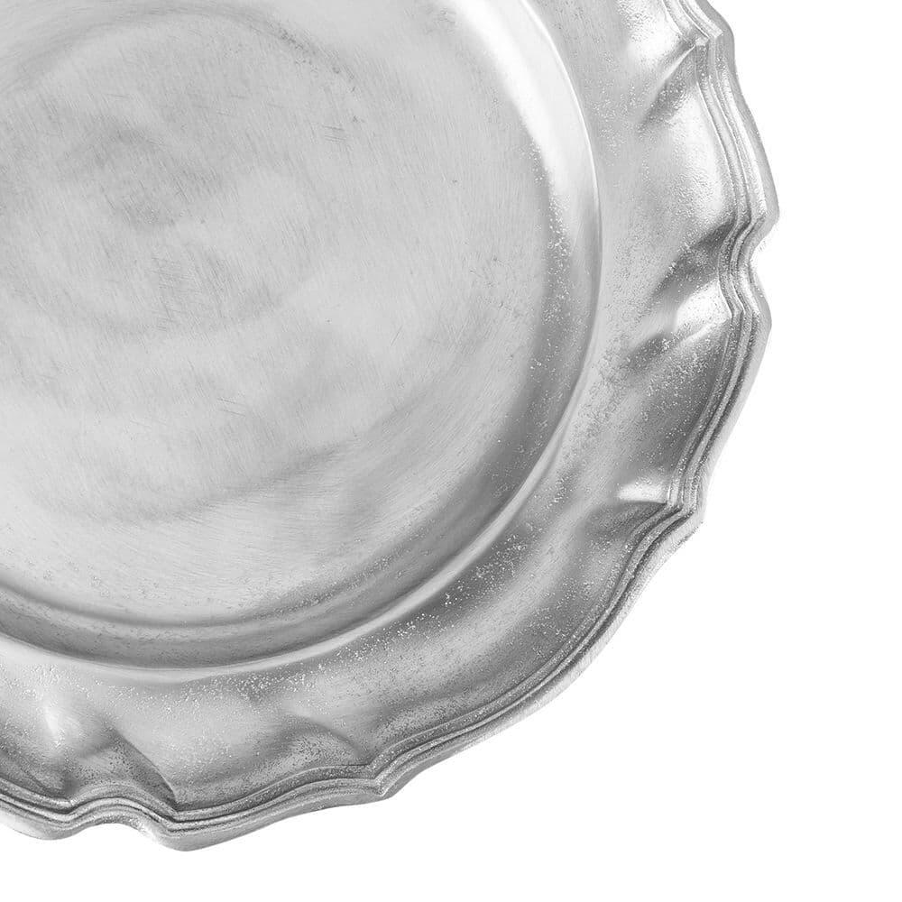 Bavarian scalloped edge 9-inch decorative plate in white and blue by My Store