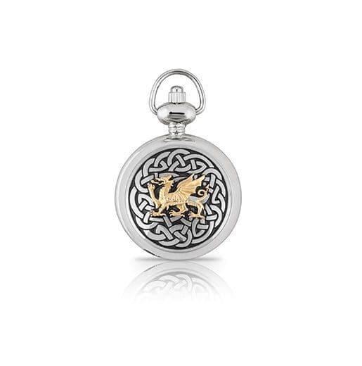 Gold-tone Celtic Dragon ladies watch with a stylish leather strap and intricate fantasy design by My Store