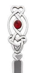 Celtic heart-shaped letter opener in polished metal by My Store, ideal for desk accessories and executive gifts.