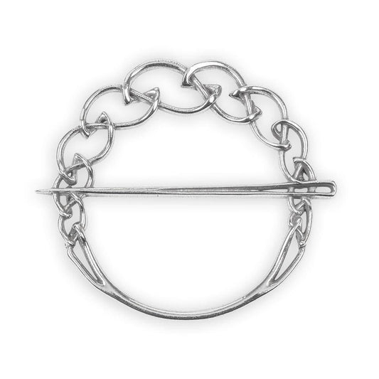 Pewter Celtic Loop Scarf Ring featuring intricate knot design, artisan made by My Store