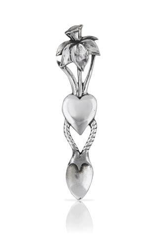 3 1/2-inch Daffodil Lovespoon keyring by My Store, featuring a delicate daffodil design, British made.