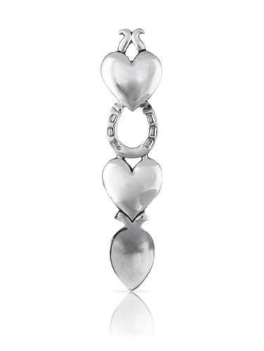 3.5-inch wooden lovespoon featuring double heart and horseshoe design by My Store