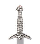 Elegant Excalibur letter opener in polished brass, British made, perfect desk accessory or executive gift