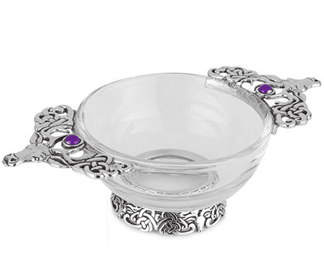 Glas Stag Quaich Schale