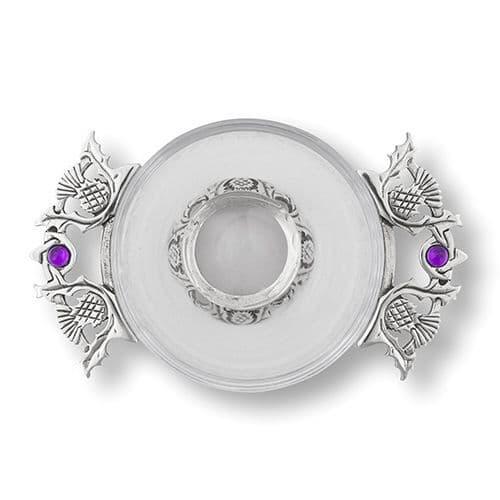 Quaich en Verre avec Chardon