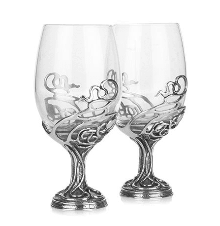 Paire de Verres à Vin Tourbillonnants