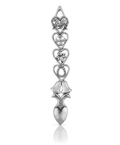 Lovespoon mit offenen Herzen – Symbole von Wales
