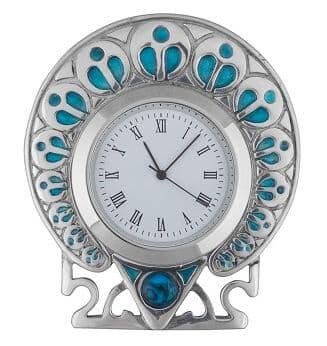 Horloge Émaillée Paon