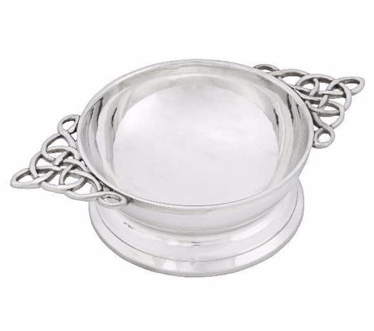 Plain Quaich Bowl with Celtic Knot Handle