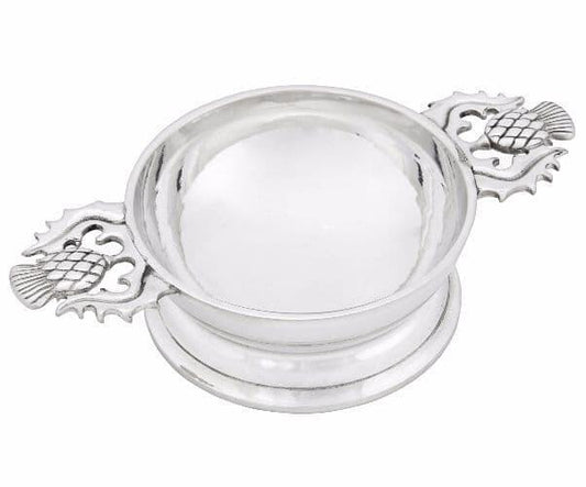 Plain Quaich Bowl with Thistle Handle