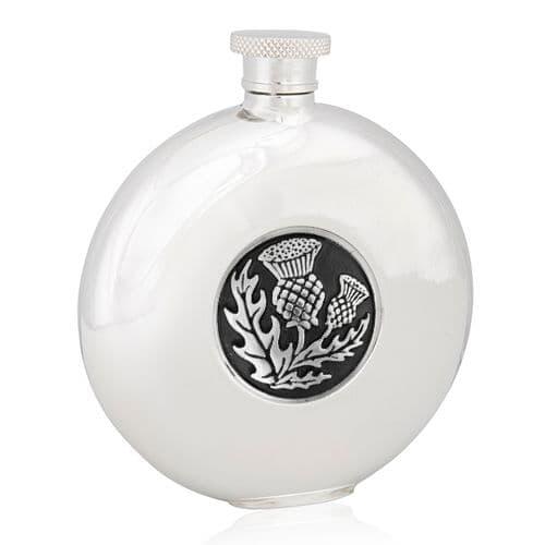 Scottish Thistle Round Flask