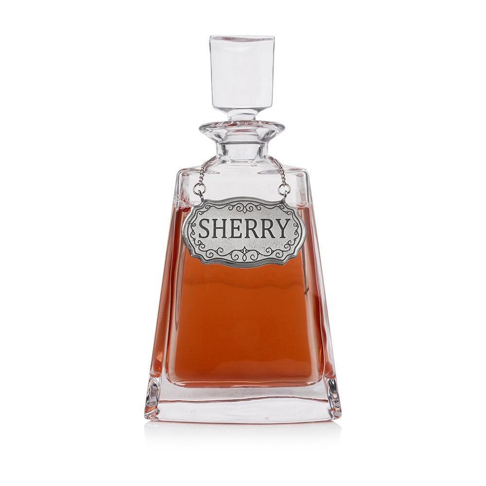 Luxury Decanter with Handmade Pewter Label - Customisable for Spirits