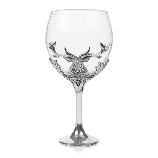 Verre à Gin avec Décor en Étain