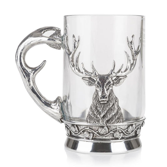 Stag Glass Tankard