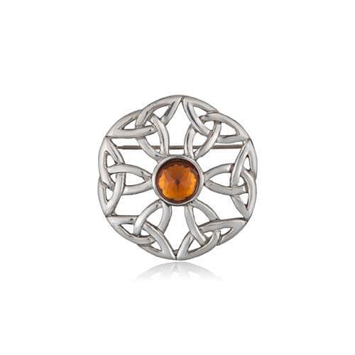 Broche en Étain Symbole de l'Éternité avec Pierre